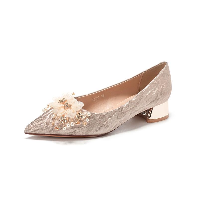 

Низкий каблук с острым носком, блестящие туфли с рисунком из тигровой шкуры, женские туфли, свадебные туфли, банкетные туфли, удобные, темпераментные, высокие каблуки 40