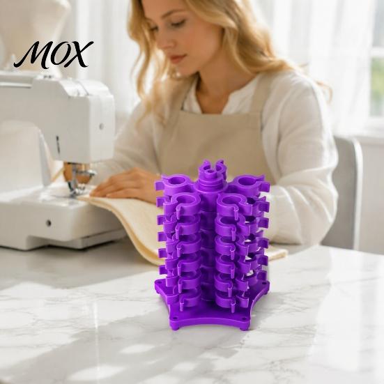 Thread Storage Solution Bobbin Holder Tower, Rotating Organizer, Detachable Sewing Room Decor Clips, Tangle-free for Quilting Enthusiasts Organization