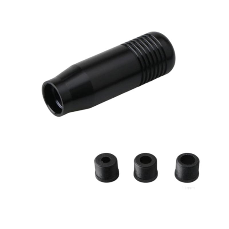 Aluminum Gear Lever Knob for Manual Cars, 8.5 cm Interior Handle with Tapered Form and Grip Line Detail for Use