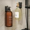 Universal Shower Gel Bottle Rack Wall Mounted Adjustable Shampoo Bottle Metal Holder Hand Soap Dispenser Hook Free Punching