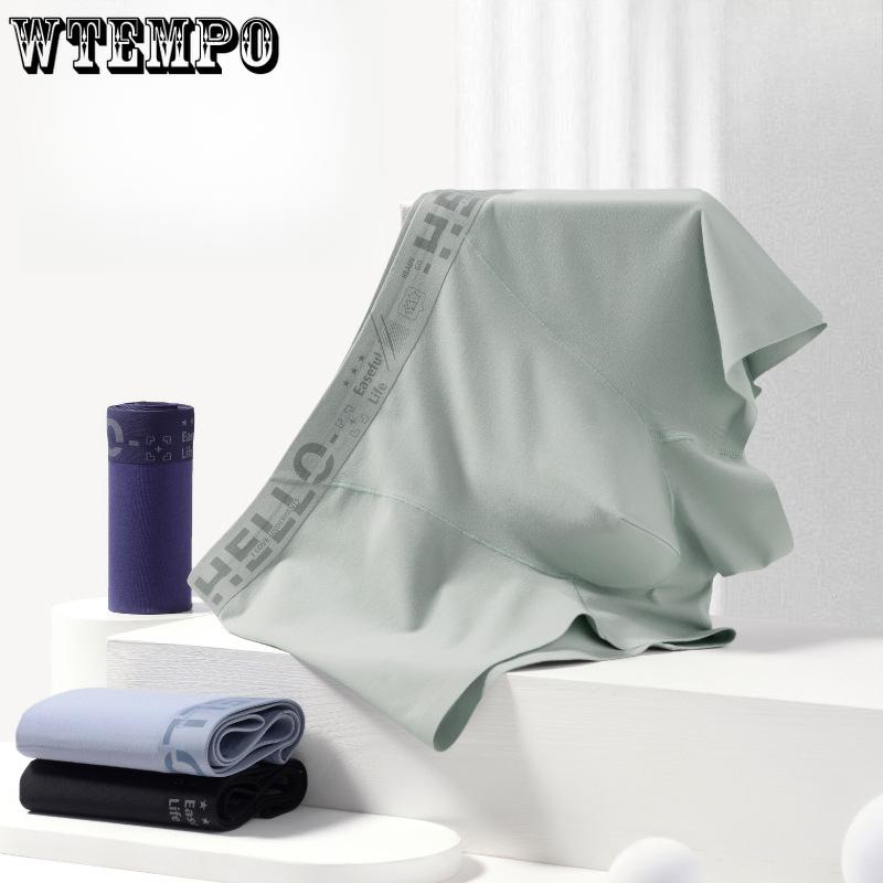 4pcs Men's Seamless Underwear with Breathable Mid Waist and Trendy Teenage Boxer Shorts Boxer Brief
