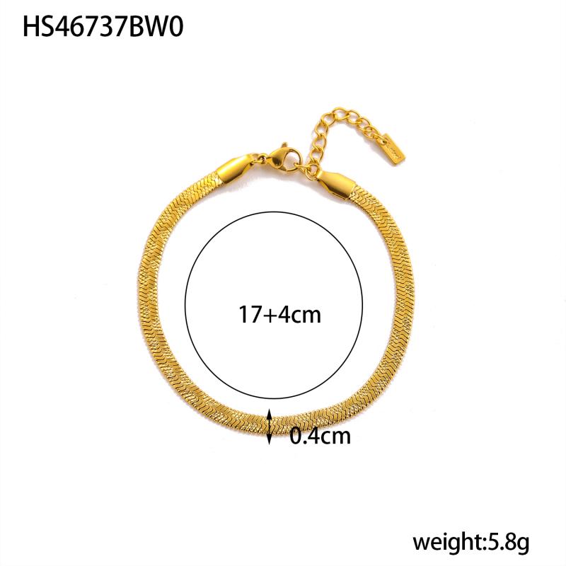 CARLIDANA New Style Three Layering Bracelets Dainty Simple Rope Chain Wear Stainless Steel No Fade Jewelry