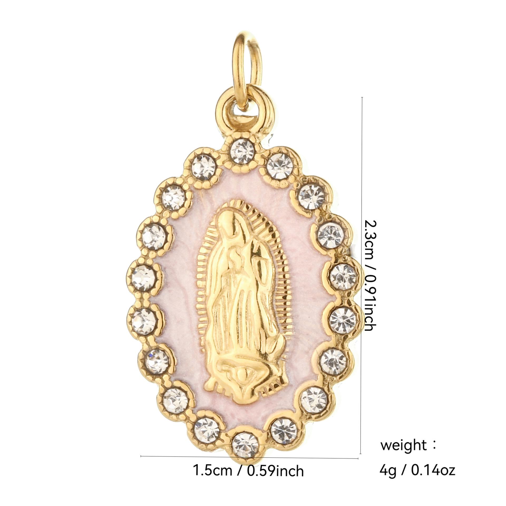 

Virgin Mary Stainless Steel Pendant Charm for DIY Jewelry - Necklace & Keychain Accessories