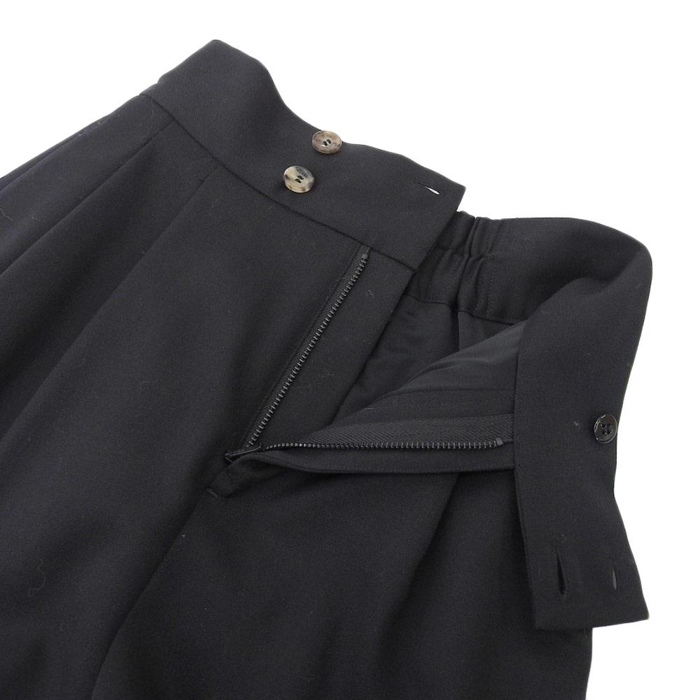 L'ARUM L'ARUM Wool High Waist Wide Pants Bottoms Women's Black 36 101423402 Bottoms 36 blackUsed