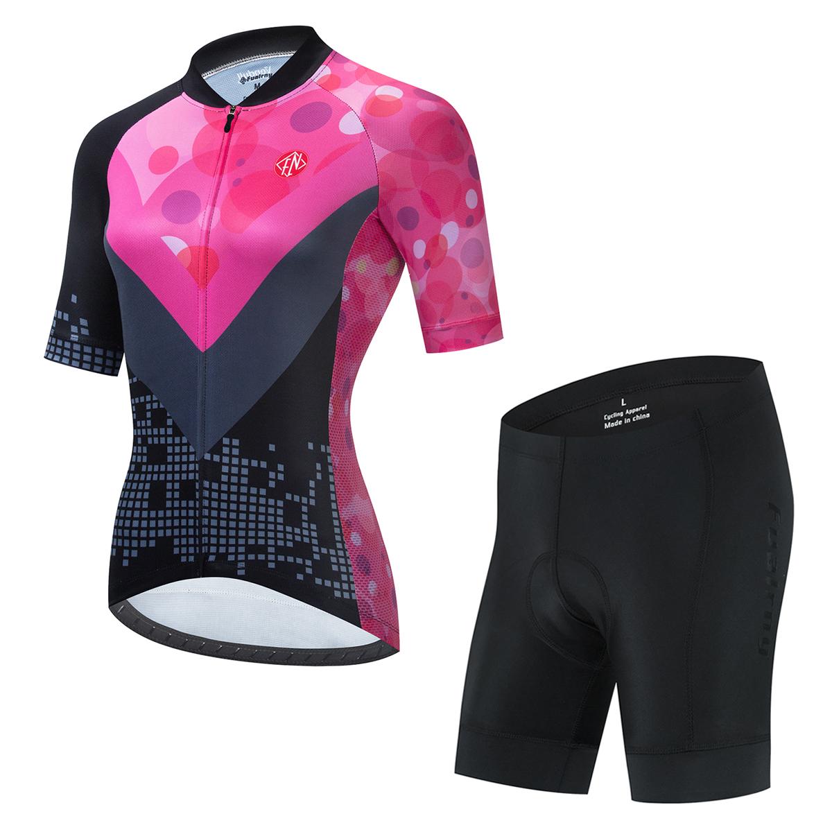 

Women Cycling Clothing MTB Bike Suit Short Sleeved Bicycle Bike Outdoor Clothes Maillot Ciclismo 2026 Summer Breathable Cycling Suit Set Asian size-S