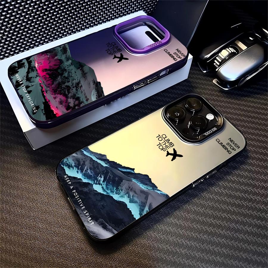 Case for iPhone 17 Pro Max 15 12 Pro 13 16 Air 11 14 Plus Phone Cover Scenic Airplane Mountain