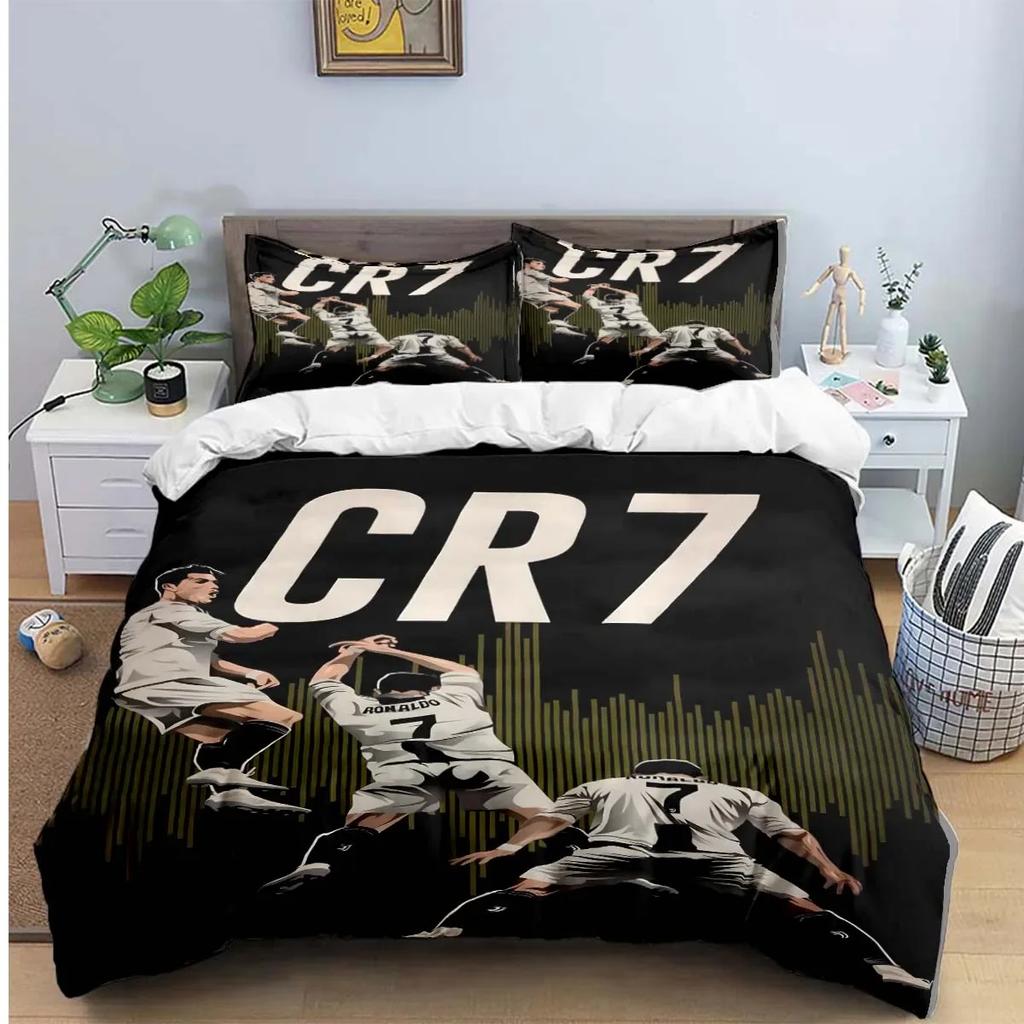 Fashion Football R-Ronaldo Digital Printing Bedding Set Duvet Cover Comforter Bed  Youth Kids Girl Boys Birthday Gift