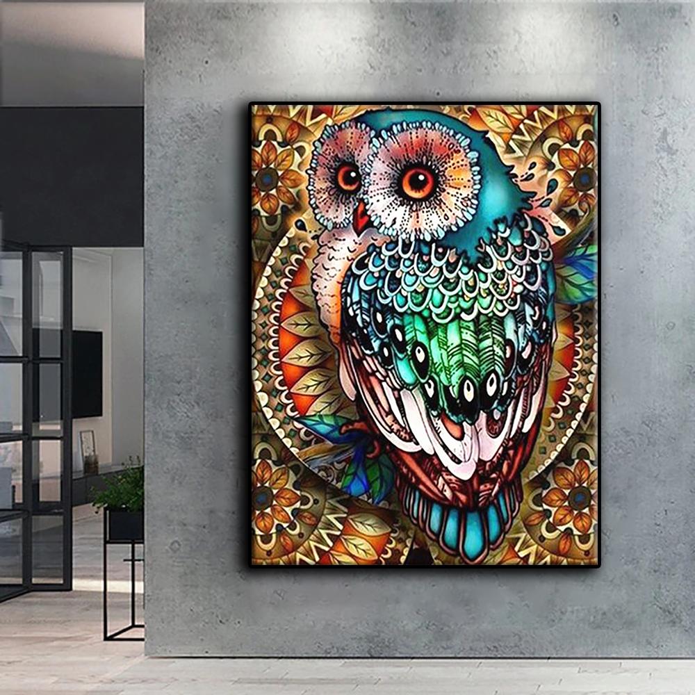 Cross Stitch Kit DIY Diamond Embroidery Animal Owl Diamond Painting Home Decor