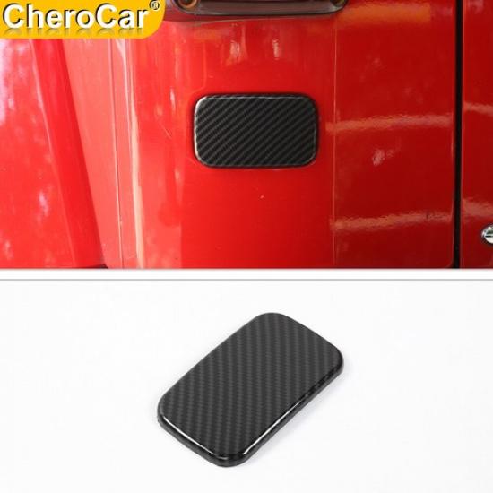 For Jeep Wrangler JK 07+ Rear Tailgate Below Left Light Cover Trim Carbon Fiber