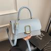 Korean New Product Fashion Hot Sale Niche Temperament Elegant Portable Small Square Bag Women Commuting Versatile Solid Color Messenger Bag