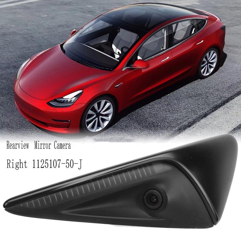 #288P Front Side Wing Fender Camera Rearview Mirror Camera for Tesla Model 3 Y 2017-2022 Right 1125107‑50‑J (Black)
