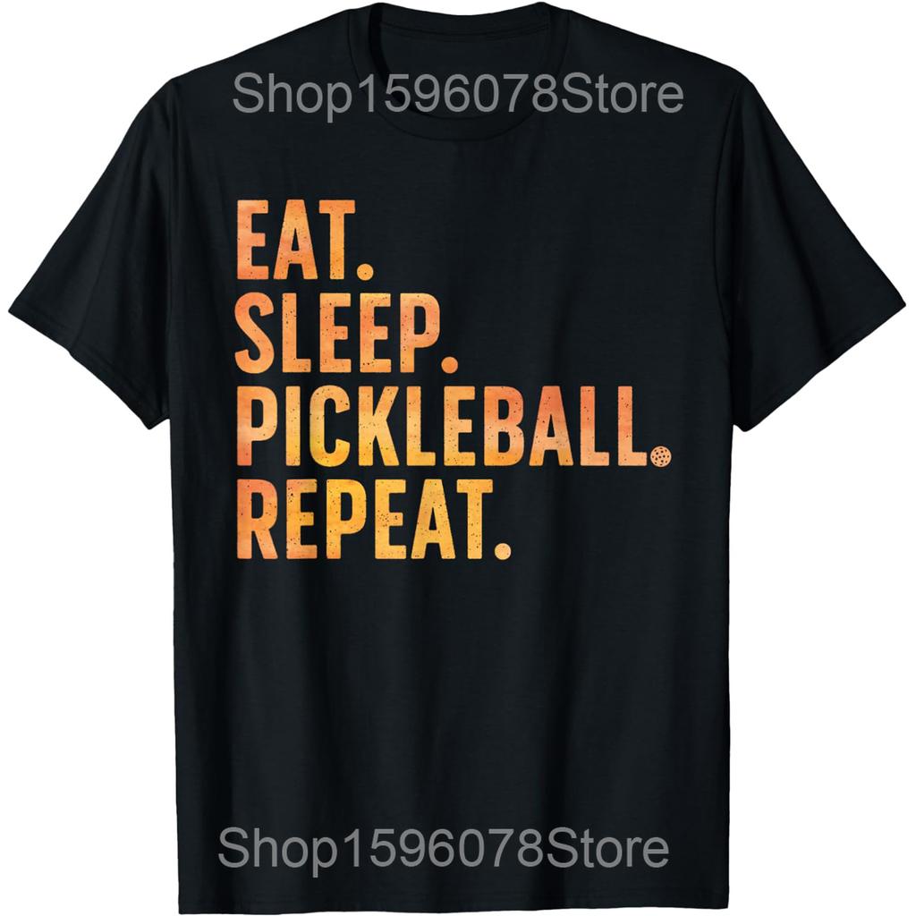 Funny Pickleball Makes Me Say Bad Words T Shirts Men Pure Cotton Humor Streetwear Tee Shirt Short Sleeve Unisex Loose Clothing