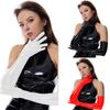 PU Leather Long Sleeve Gloves Banquet Dress Gloves Solid Color Warm Gloves Elastic Christmas Adult Gloves