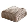 Luxury Fuzzy Plushes Blanket with Fluffys Rabbit Texture, Warm Throw Blanket for Home Decoration 100x150cm