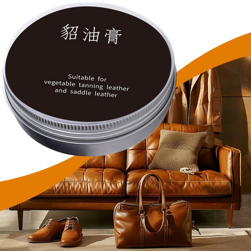 Car Leather Seat Maintenance Cream Cleaning Care Balm Conditioner Mink Oil Cream Leather Sofa Car Interior Polishing Refurbish
