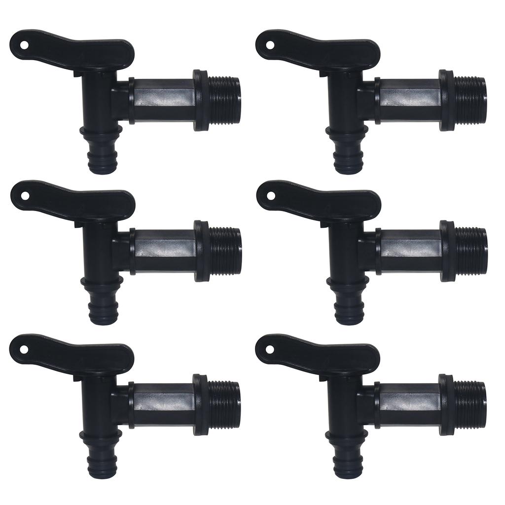 5Pcs 3/4‘’ IBC Barrels Water Butt Tap Self Made Plastic Faucet For Beer Rain Brew Water Tank Faucet Water Garden Hose Connecti