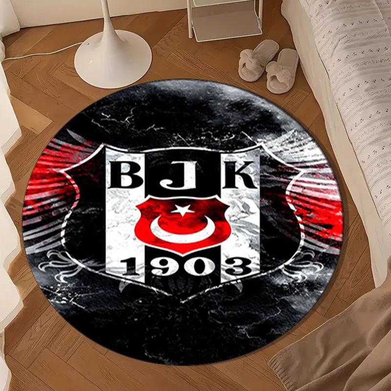 Beşiktaş Istanbul Football Club Round mat Home Decor, Chair rug For livingroom,Bedroom, doormat home decor Birthday Gift Christmas Gifts