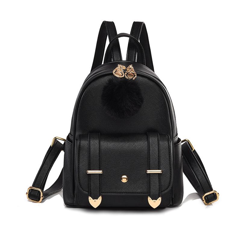 Schoolbag College Style PU Fashion Small Backpack 1011 New Fresh and Sweet Korean Version Bag Women's Backpack Manufacturer