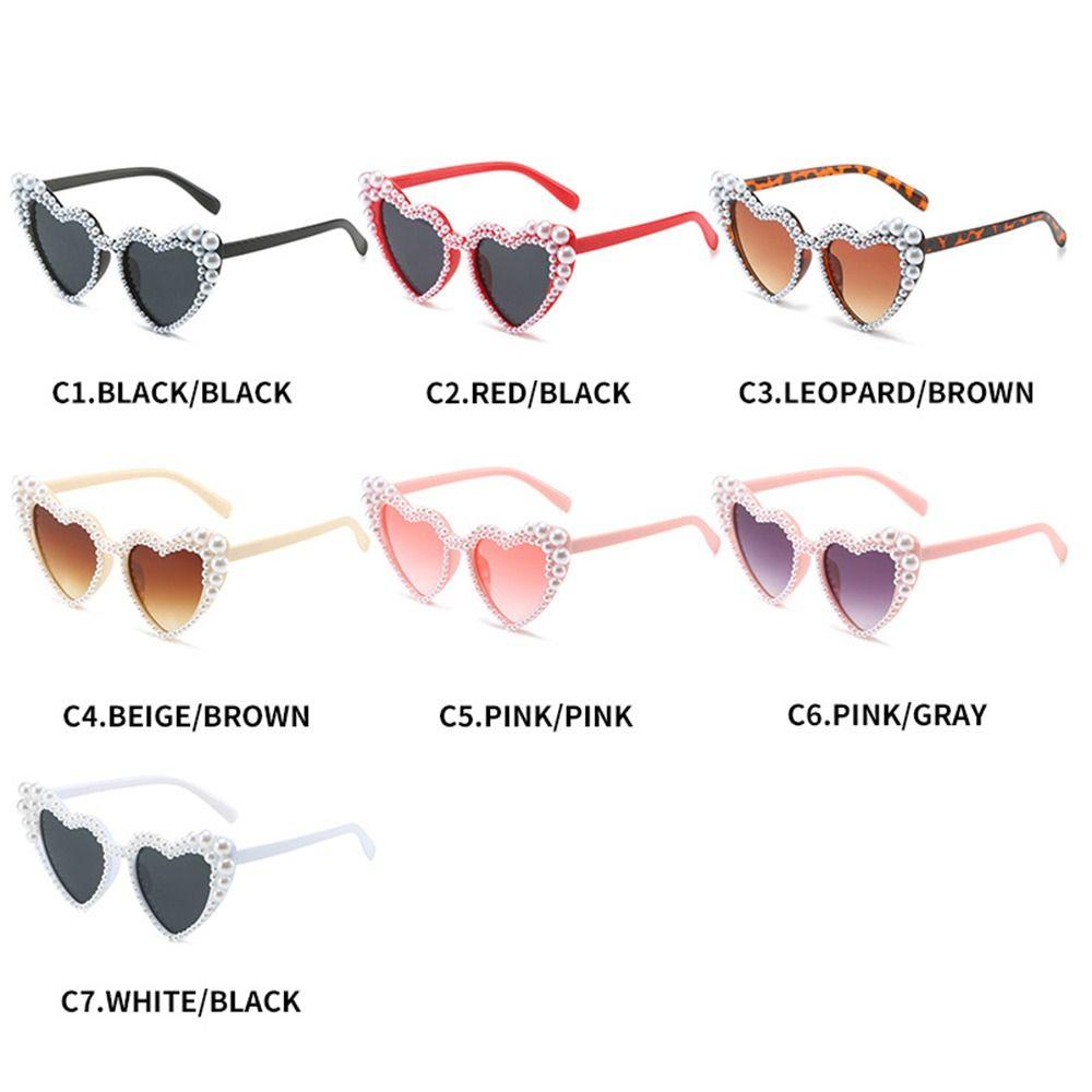 Heart-shaped Design Cat Eye Eyewear UV400 Protection Beach Party Sun Glasses  Women