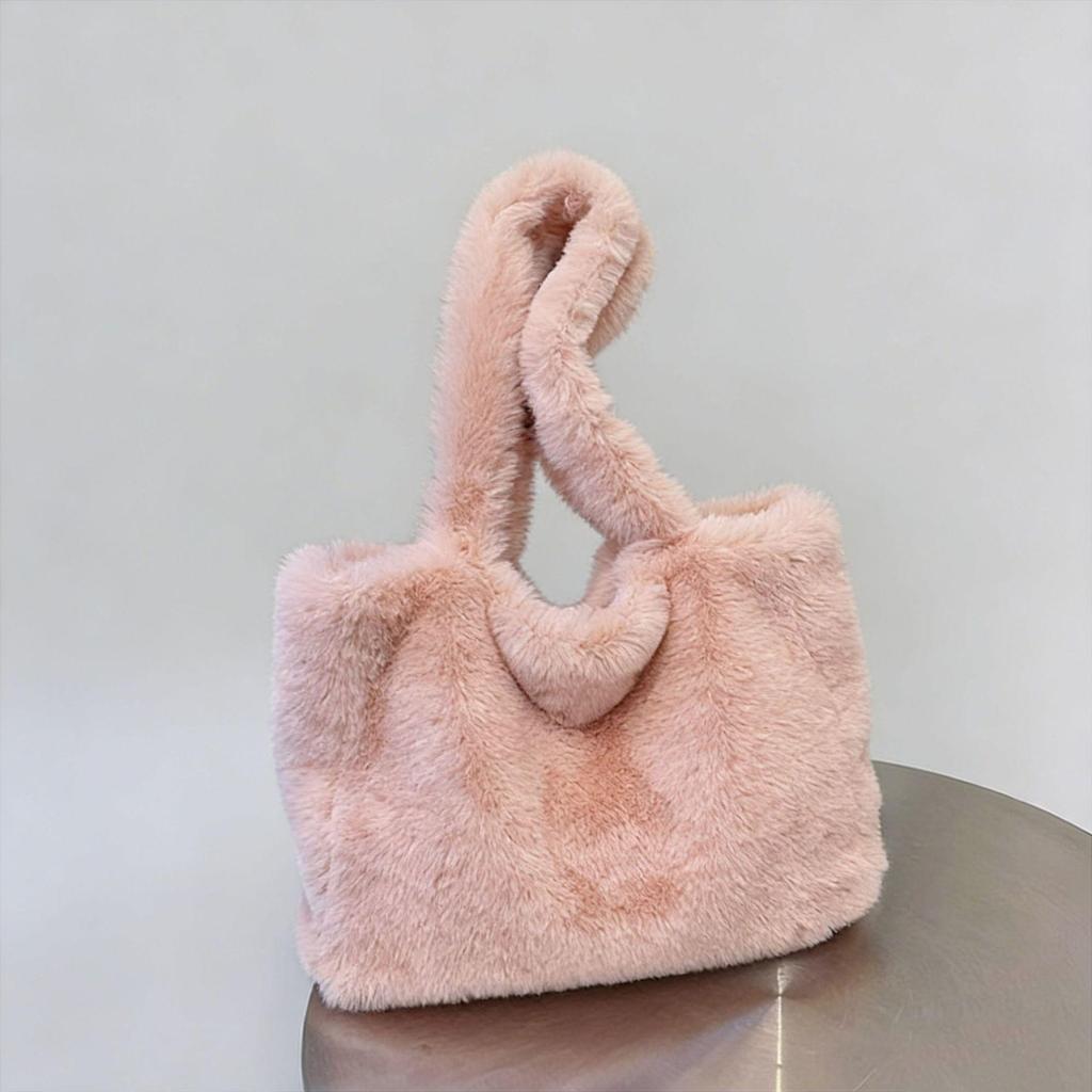 Women's Plush Tote: Stylish, Spacious & Versatile Shoulder Bag for Commuting