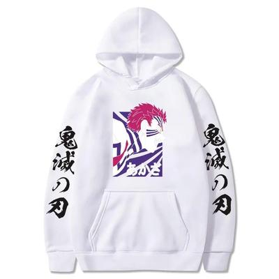 Felpe con Cappuccio Demon Slayer Cartone Animato Anime Giapponese Kimetsu No Yaiba Harajuku Akaza Felpe Oversize Inverno