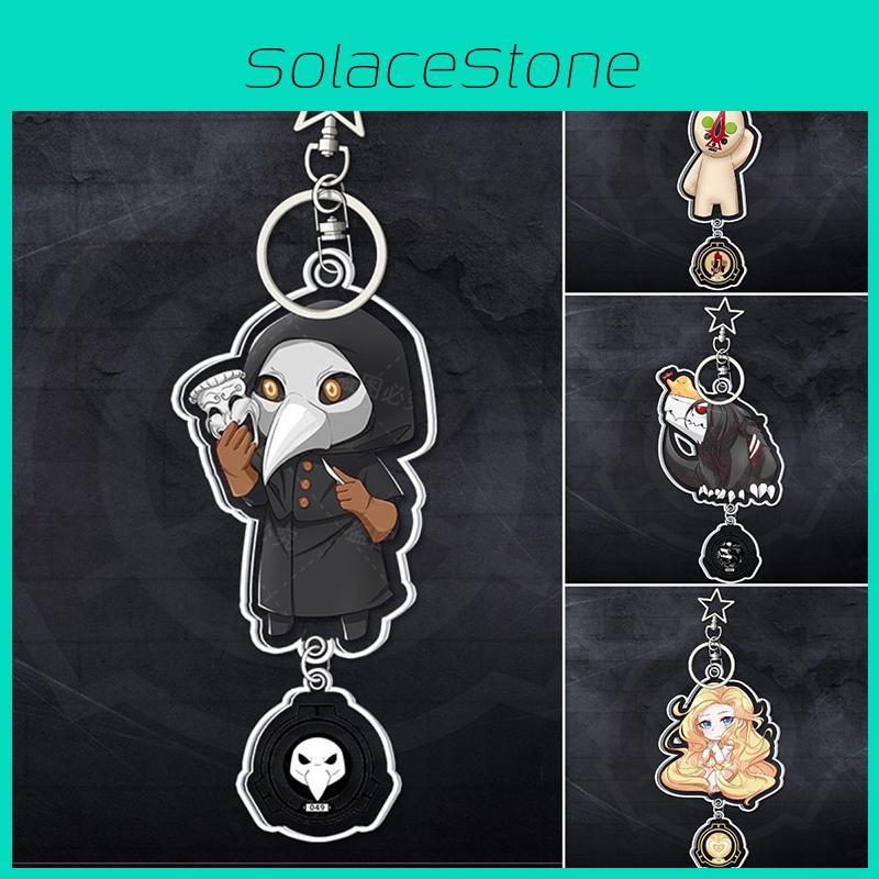 Scp Foundation Acrylic Keychain Bag Pendant Plague Doctor Accessories Unisex Stylish Design