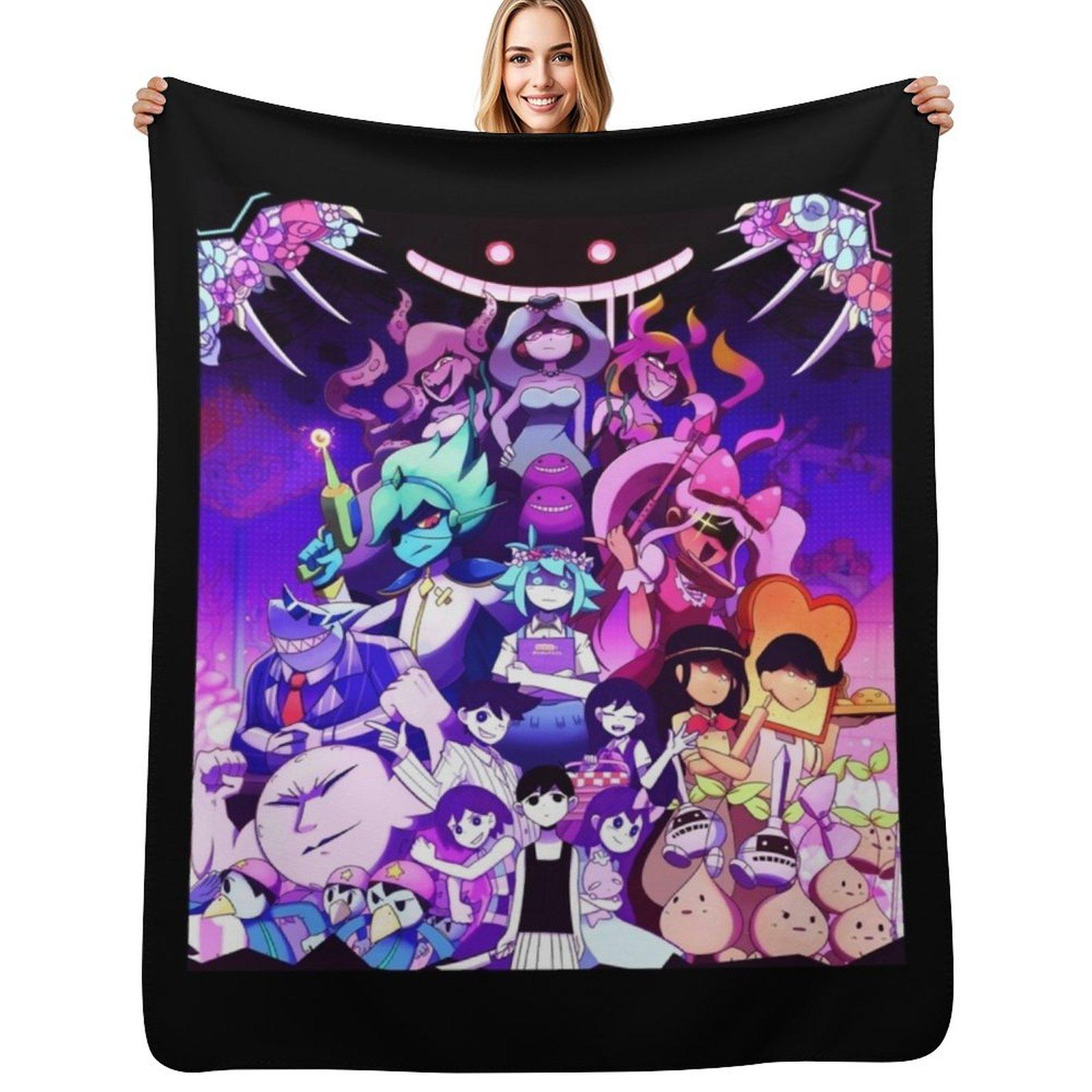 omori Throw Blanket Warm Napping Blanket for Office Couch Bed Size: 75*100cm, Weight: 230 GSM