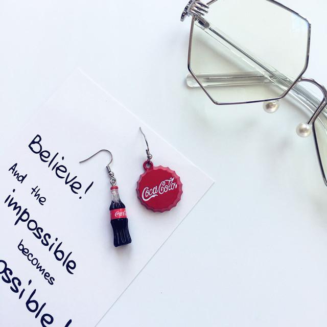 Teenage Earring Orange Fruit Drop Hanging Food Earrings Women for Teen Funny Female Ear Rings Jewelry Gift Stainless Steel