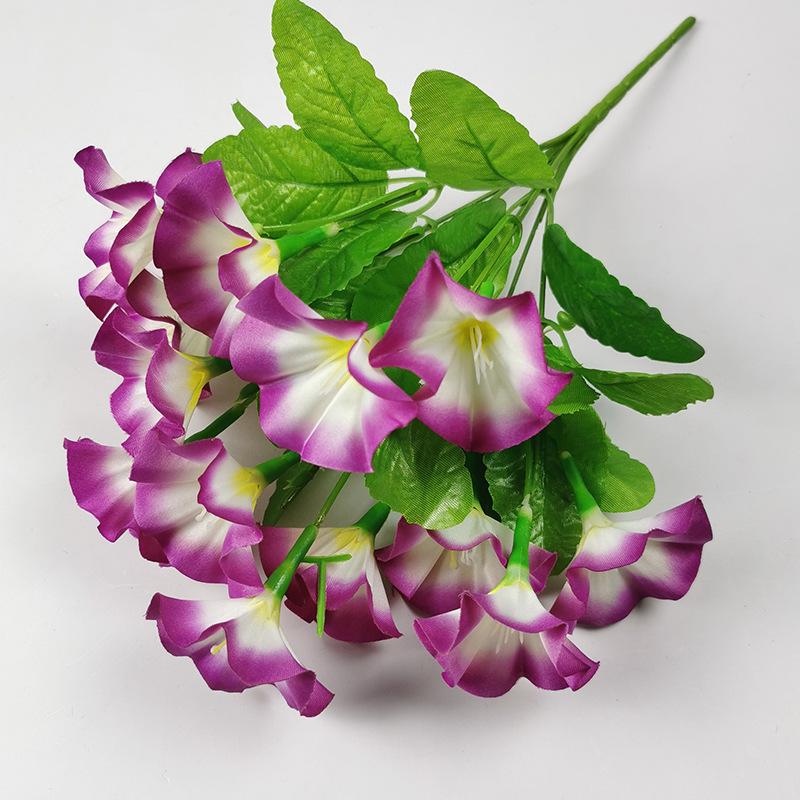 Artificial Morning Glory Floral Table Decoration – Creative Handcrafted Plastic Flowers for Living Room & Wine Cabinet Decor