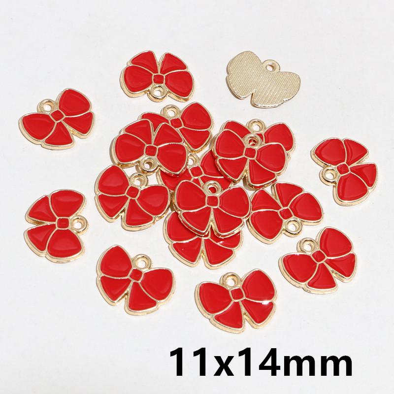 50pcs Bow Butterfly Star Charms Pendant Enamel Metal for Earrings Necklace Bracelet DIY Jewelry Making Accessories Findings