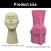 Succulent Planter Mold Crafting Mould Flexible Vase Molds Human Face Shape Flowerpot Mold Suitable for Making Planter