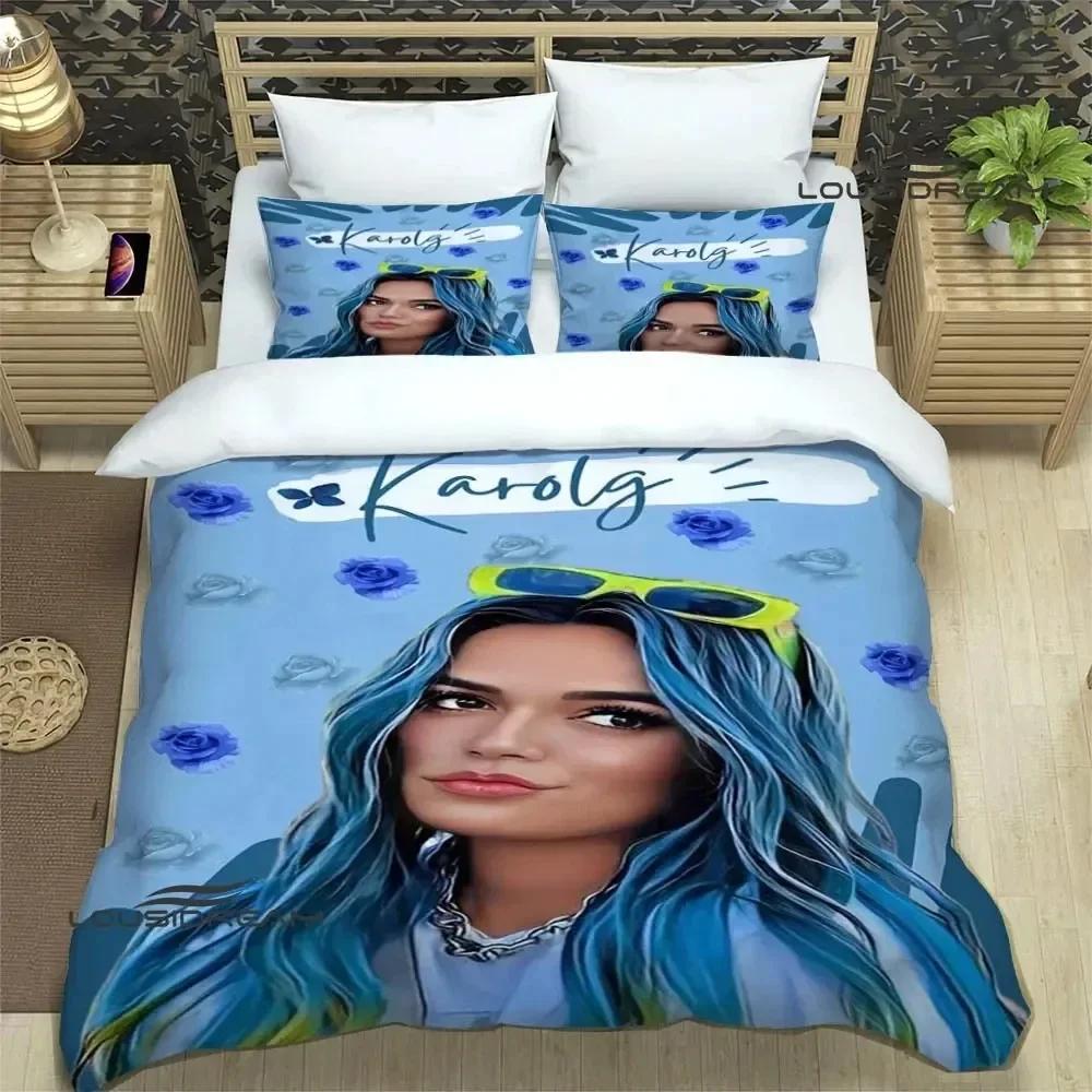 3D Print Karol G Fashion 3D Duvet Cover Bedding Set Comforter Linen Pillowcases Home Decor Single Double Twin King Queen