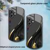 Flowing Pattern For Apple IPhone 16 11 13 15 14 Pro Max 12 Mini 7 8 Plus XR X XS Elliptical Shaped Tempered Glass Phone Case