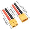 CowGoldChild XT60 Connectors, 10-Piece Plug Male and Female Connector Adapter with 40mm 12AWG Silicone Wire for RC Model Cables, RC Drones, and LiPo B