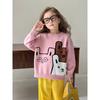 27Home Brand Kidsren's Clothing 2026 Autum New Product Kidsren's Pure Cotton Sweater Cartoon Knitted Sweater for Baby Girls