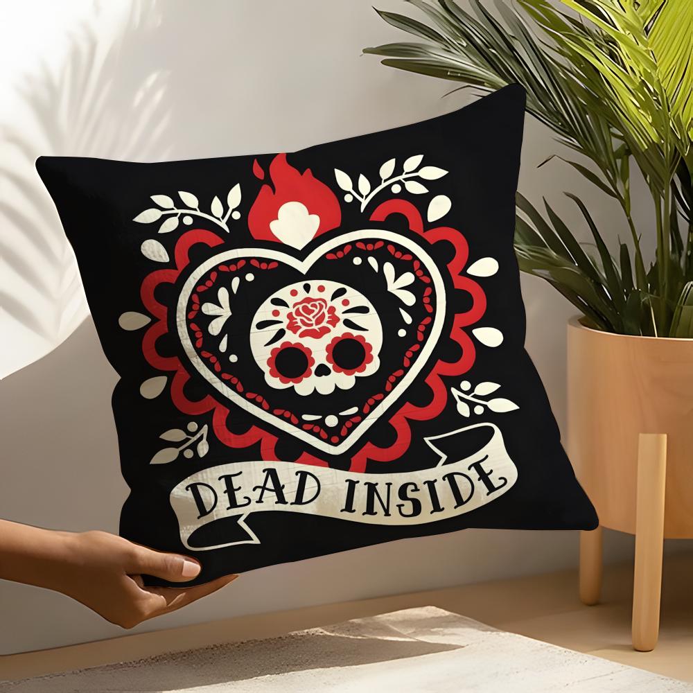 Festival D-Dia De Muertos 1 Pillow Case Linen Cushion Covers For Decorative Sofa Home Pillows Case Car Chair Pillows Cases