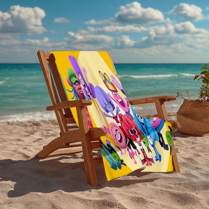 Ultra-Soft Beach Towel with Jelly Jamm Theme,Ideal for Pool - Camping, Diving - Perfect Travel Essential, Vibrant Beach Towel.