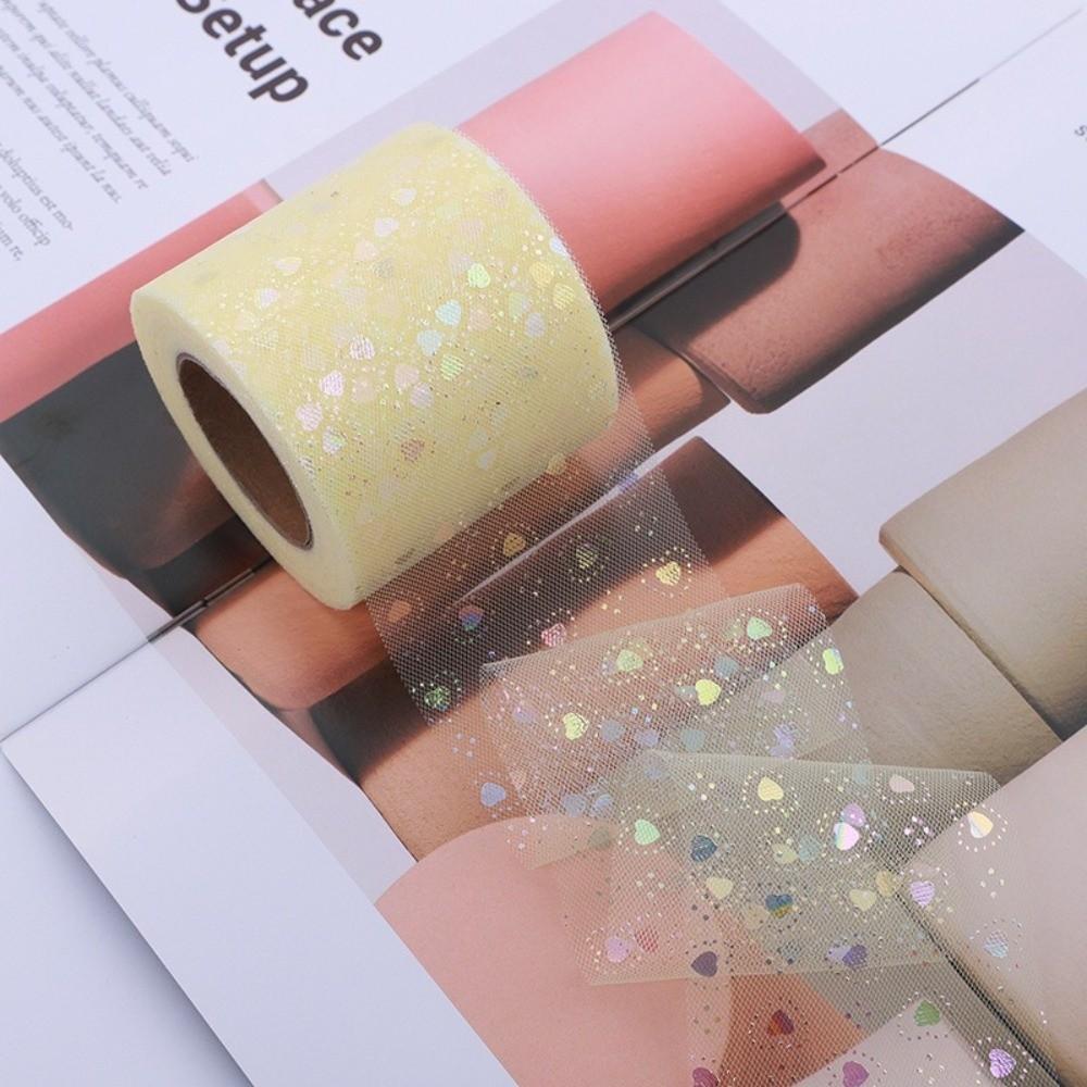 DIY Heart-shaped Tulle Roll DIY Handmade Craft For DIY Hairbows Wedding Birthday Decoration