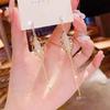 925 Silver Needle Leaf Tassel Long Earrings with Hollow Design - Elegant Ear Accessories