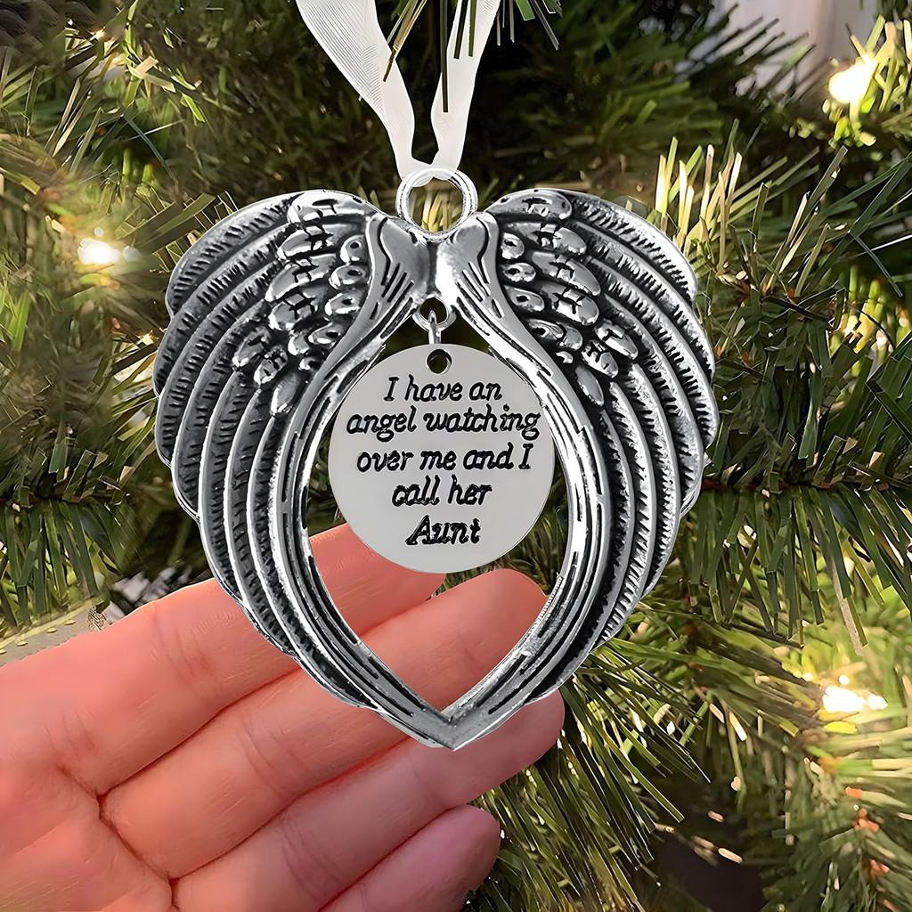 Heart Beautiful Shaped Angel Wings Memorial Ornament For Loved Ones Remembrance