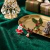 Creative Santa Bow Earrings 1 Pair Christmas for Women, Claus Jingle Bell Exquisite Festive Ear Jewelry Stud Earrings, Holiday Accessories Xmas Party,