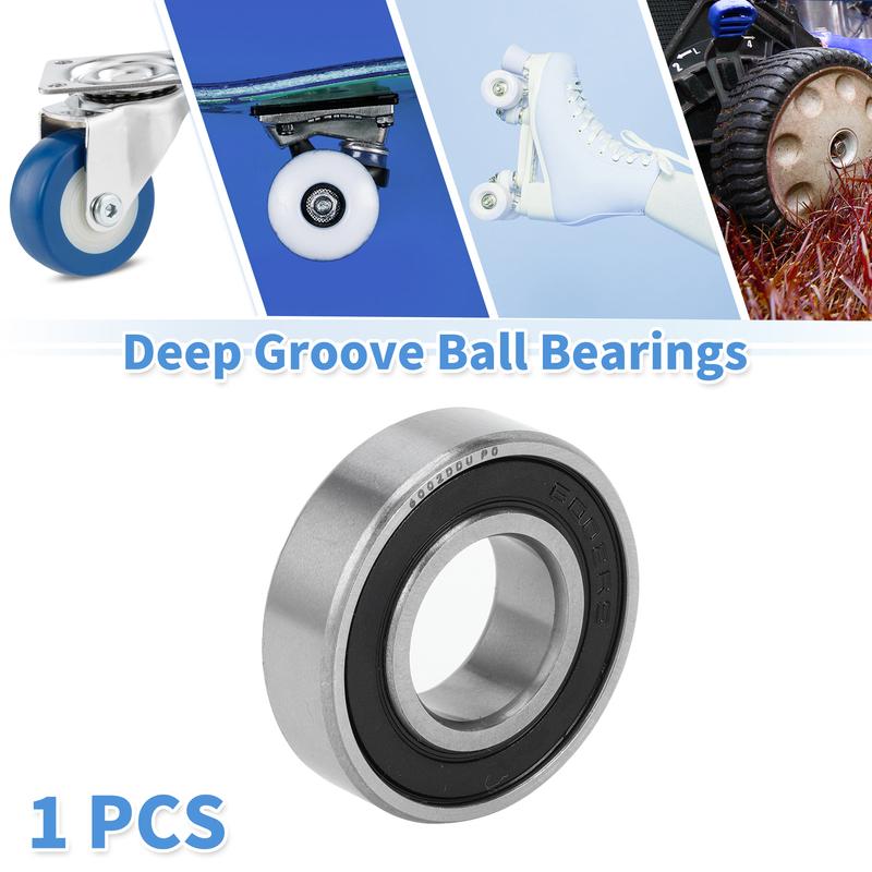 Motoforti 6002DDU Deep Groove Ball Bearings P0 15x32x9mm Lubricated Bearings Double Rubber Seal Scooter Skateboard Wheel