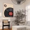 1pc Nordic Vintage Vinyl Records Poster Self-adhesive Art Waterproof Paper Sticker Coffee House Bar Room Wall Decor