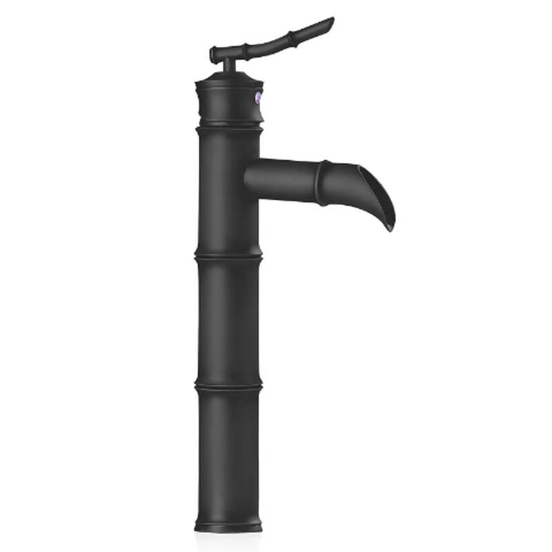 Vintage Bamboo-Style Brass Waterfall Basin Faucet