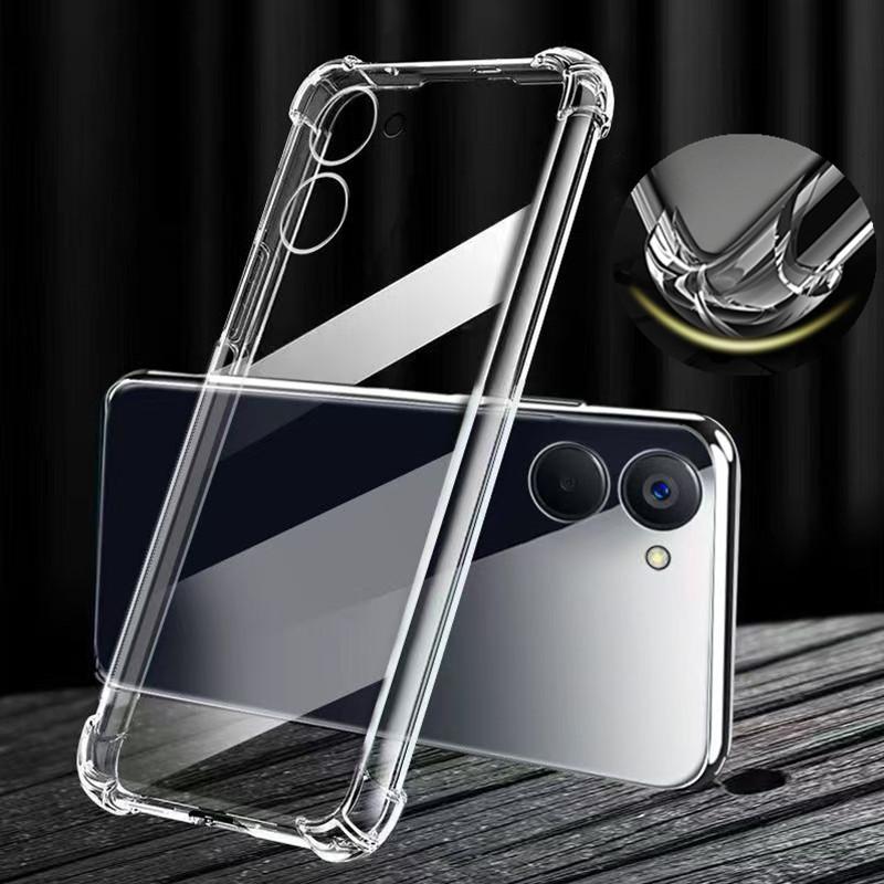 Four-Corners Shockproof TPU Case for VIVO Y03 Y18 Y18e Y28 Y28S Y38 5G Y17S Y27 Y27S Y02 Y77 Protective Cover Capa Fundas Coque