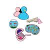 Trendy Cartoon Fish & Pink Donut Bubble Gum Brooch