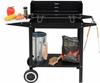 Stahl-Gartengrill ohne Haube Holzkohlegrill mit Rost 4 Ebenen + Ablagen