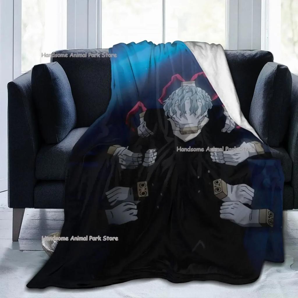 My Hero Academia Collage Anime Shigaraki Fleece Flannel Throw Blanket Cozy Warm Throws for All Season Super Soft Blanket for Bed