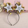 New Year Star Tinsel Headband - Five-Pointed Party Hair Accessory