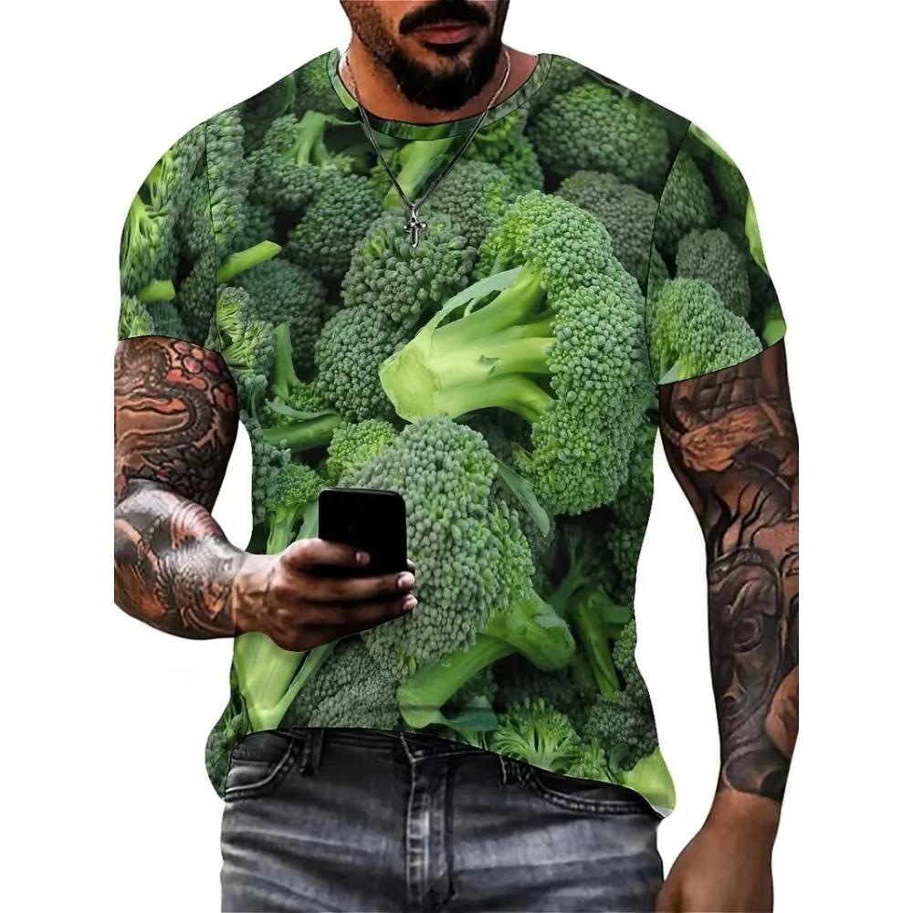 Summer Men's 3D Printed Crew Neck T-shirt Is Fashionable, Versatile, Breathable, Trendy, and Casual